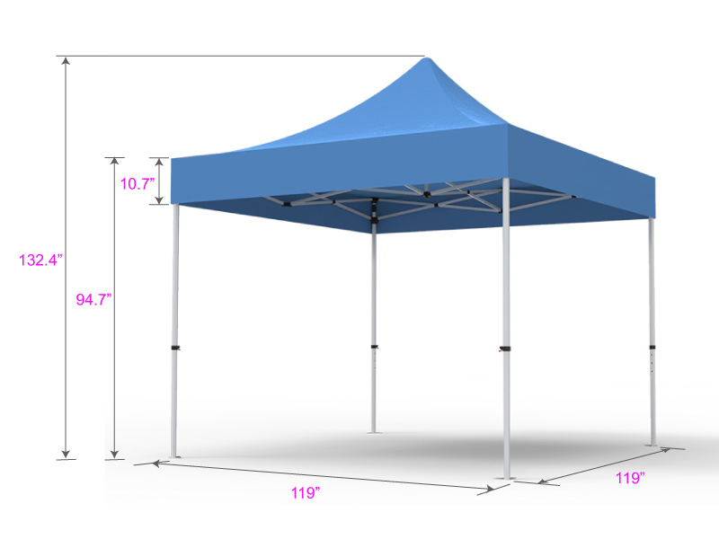 10x10ft Blue Unprinted Pop Up Canopy Tent Eastern Signs